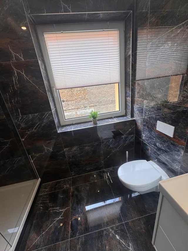 WC und Fenster im Bad