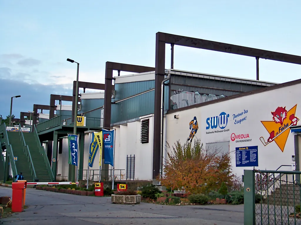 Das Eisstadion in Weißwasser, Heimat der Lausitzer Füchse